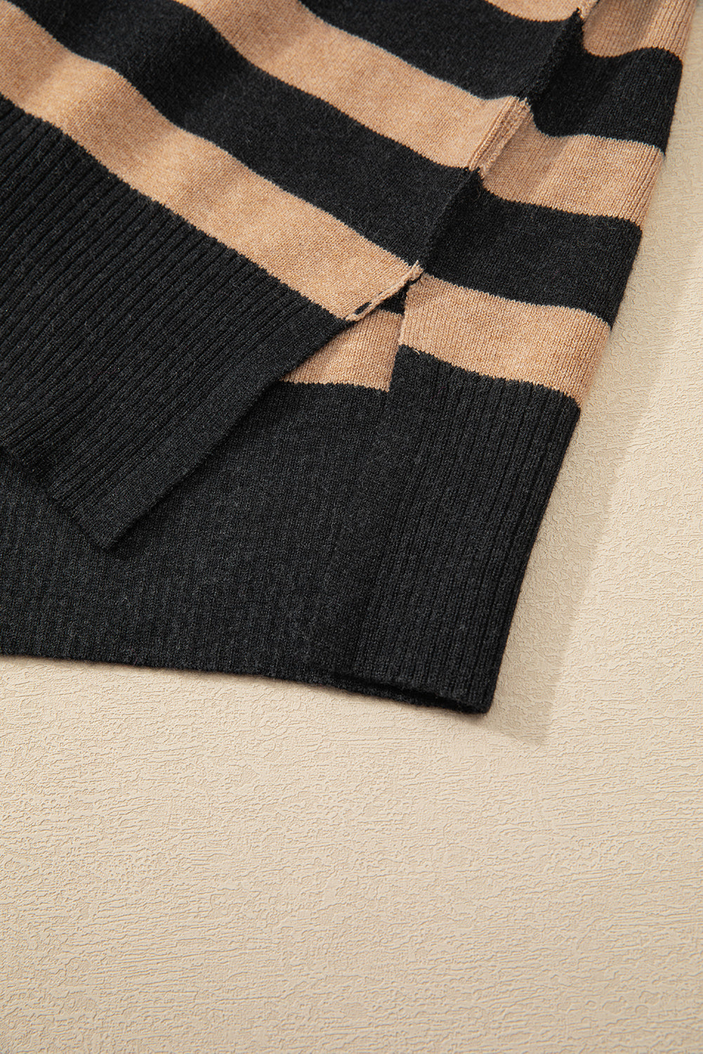 Green Collared Quarter Zipper Oversized Sweater
