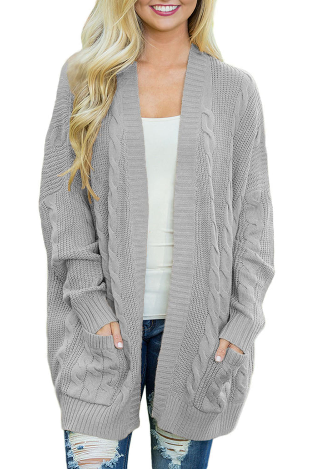 Mustard Knit Texture Long Cardigan