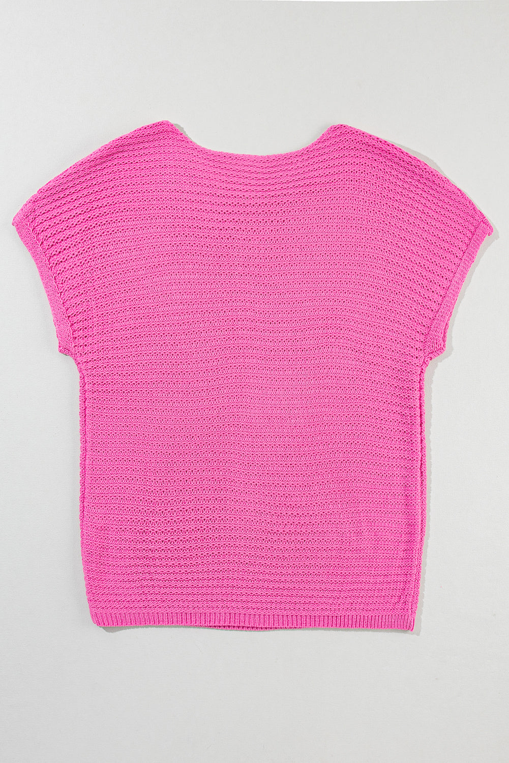 Ginger Solid Loose Knit Short Dolman Sleeve Sweater