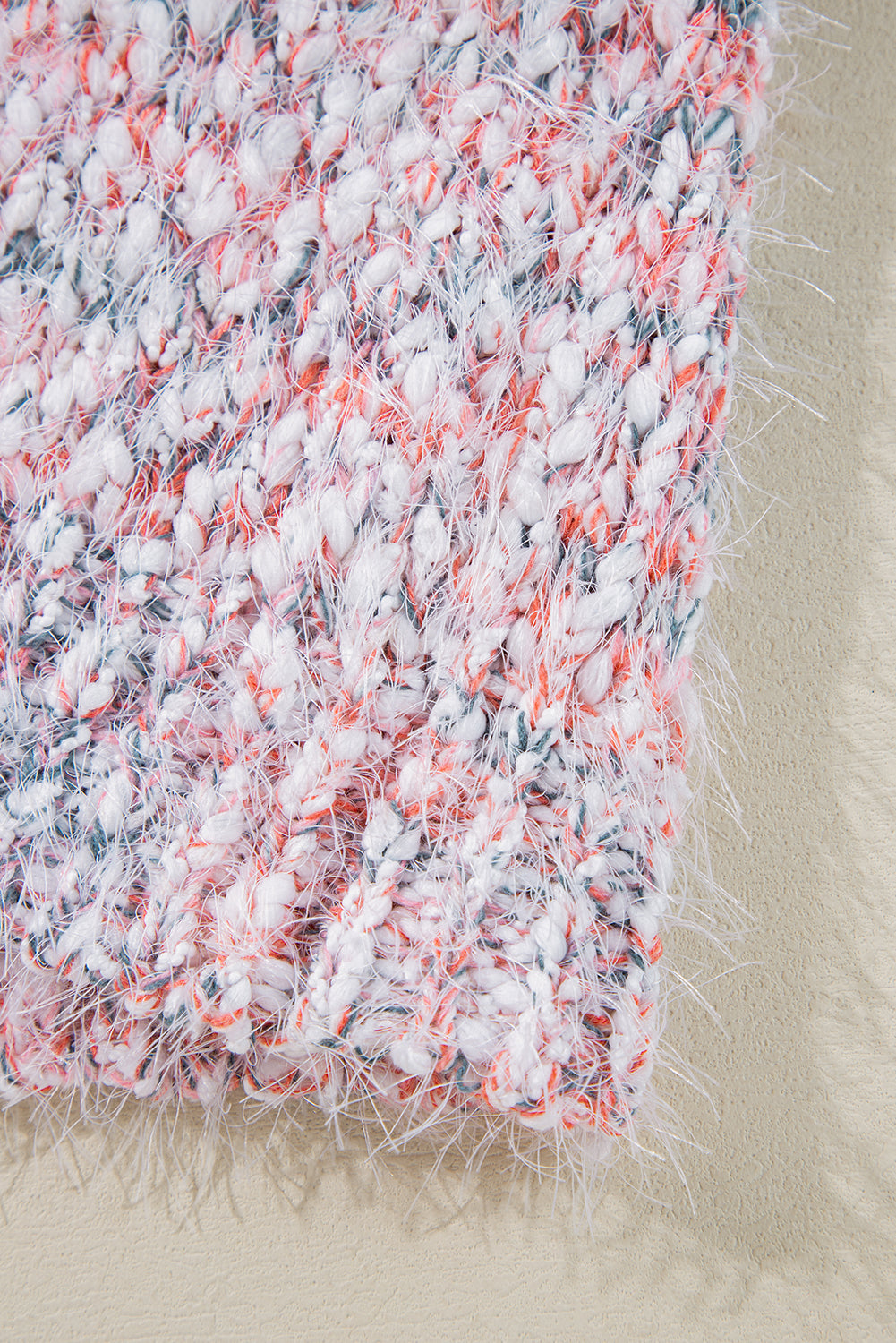 Yellow Multicolor Confetti Open Front Knit Cardigan