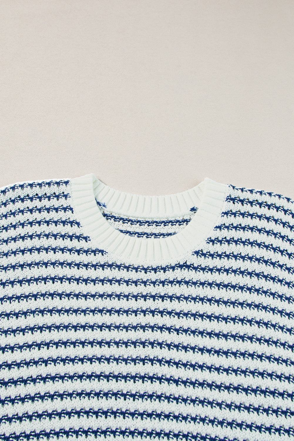 Red Stripe Ribbed Trim Loose Fit Knitted Sweater Vest