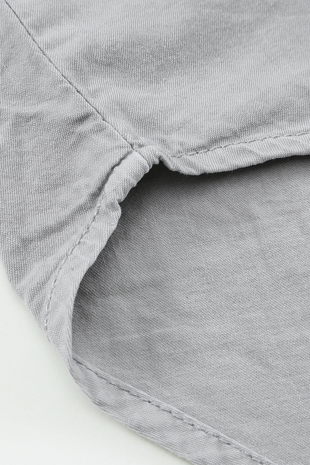 Green Turn-down Collar Short Sleeve Denim Shirt