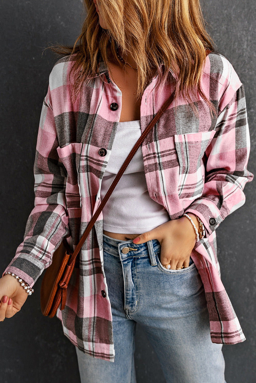 Yellow Plaid Button Up Patch Pocket Shirt