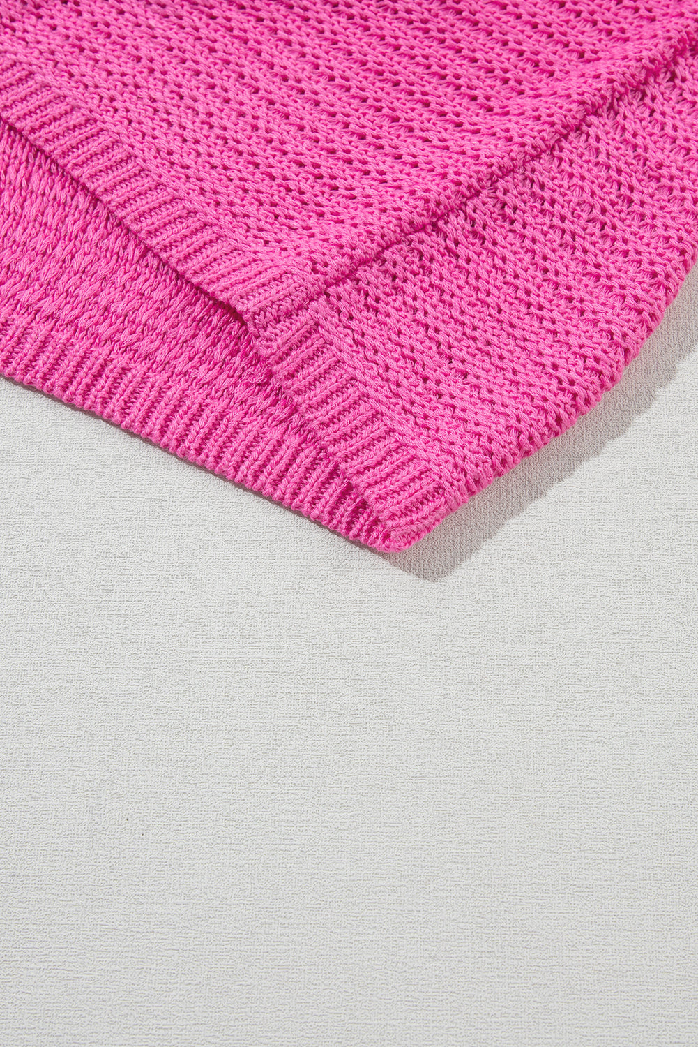 Ginger Solid Loose Knit Short Dolman Sleeve Sweater