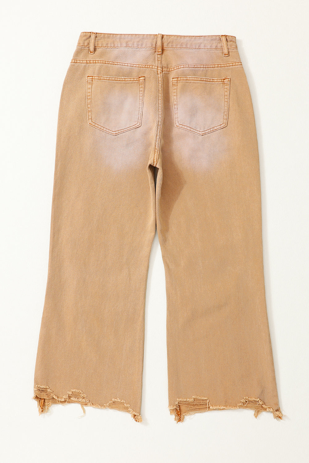 Black Distressed Hollow-out High Waist Cropped Flare Jeans