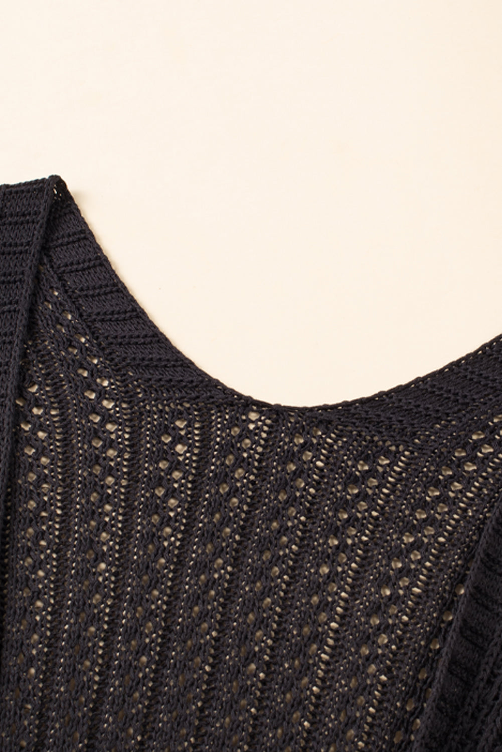 Sky Blue Hollow-out Bracelet Sleeve Knit Cardigan