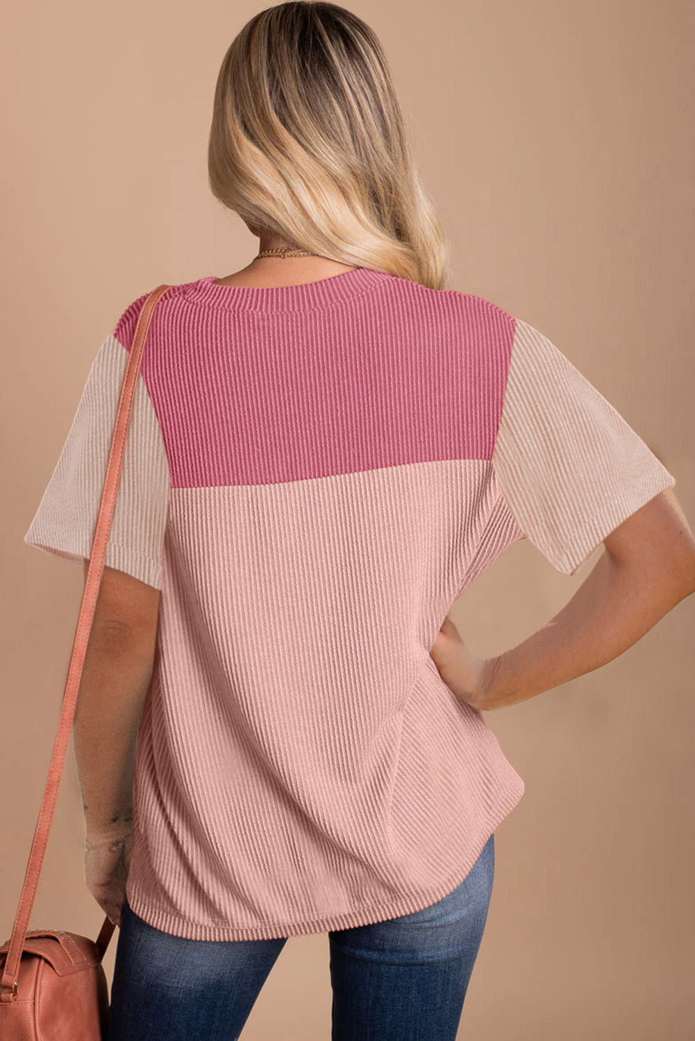 Skobeloff Rib Textured Colorblock T Shirt