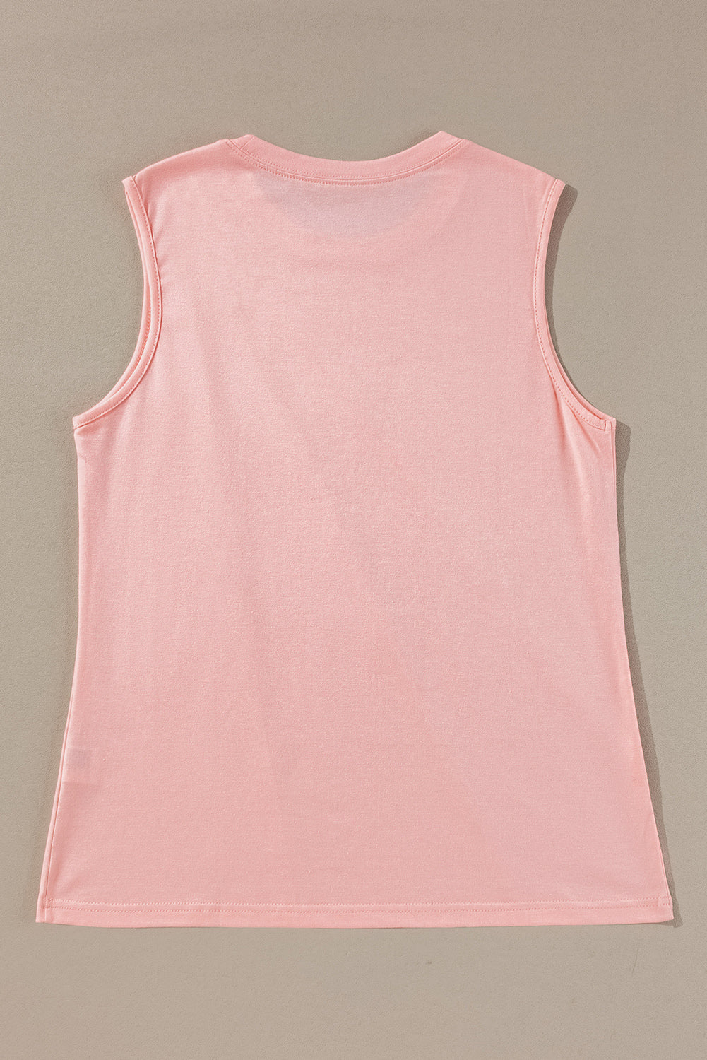 Black Crew Neck Pleated Tank Top