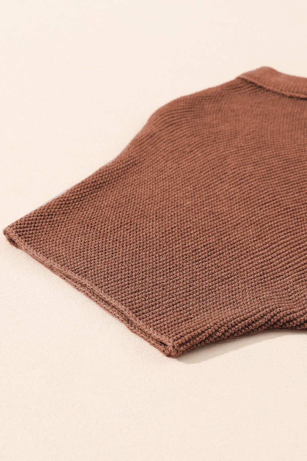 Medium Grey High Neck Short Bat Sleeve Sweater