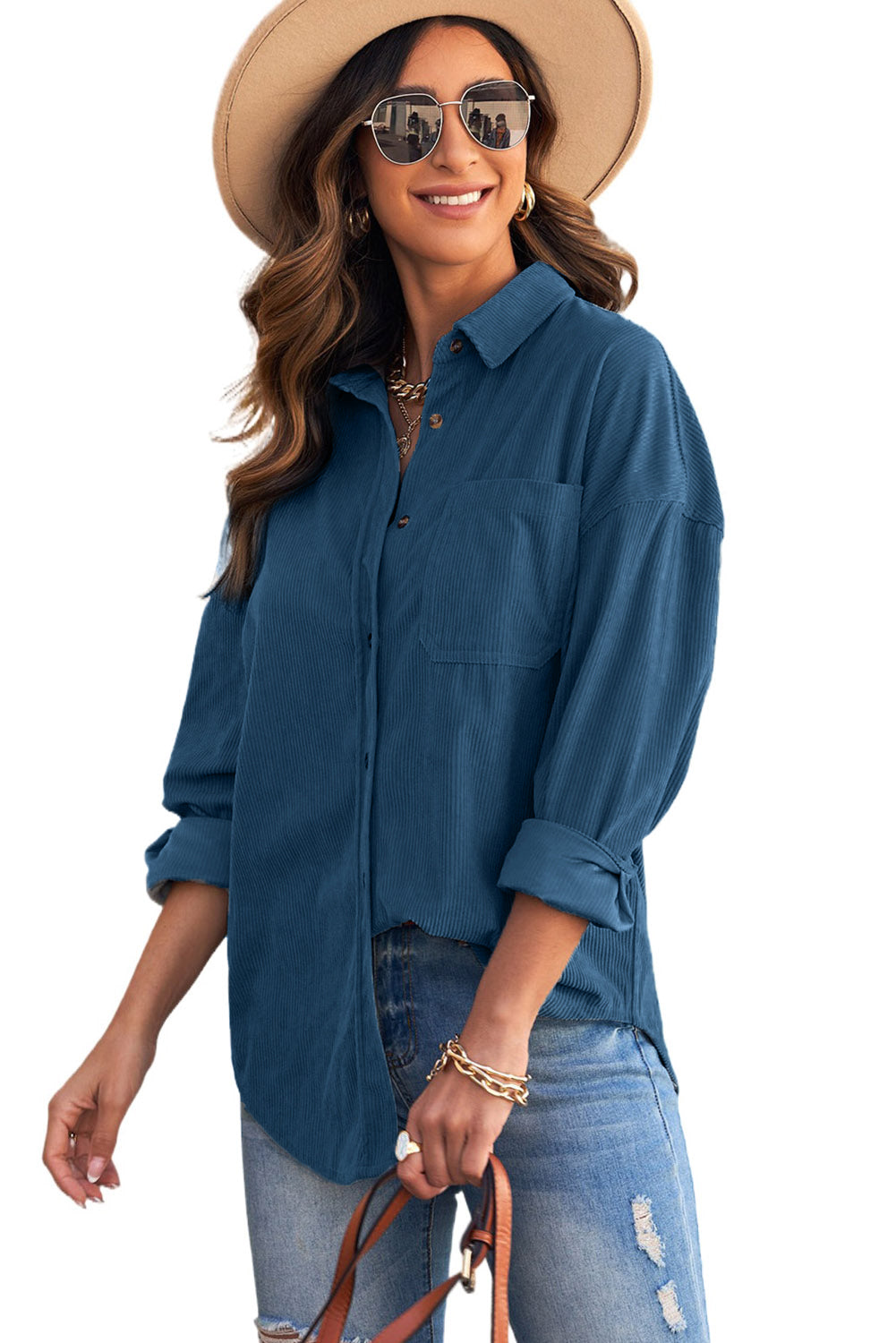 Corduroy Button Pocket Shirt