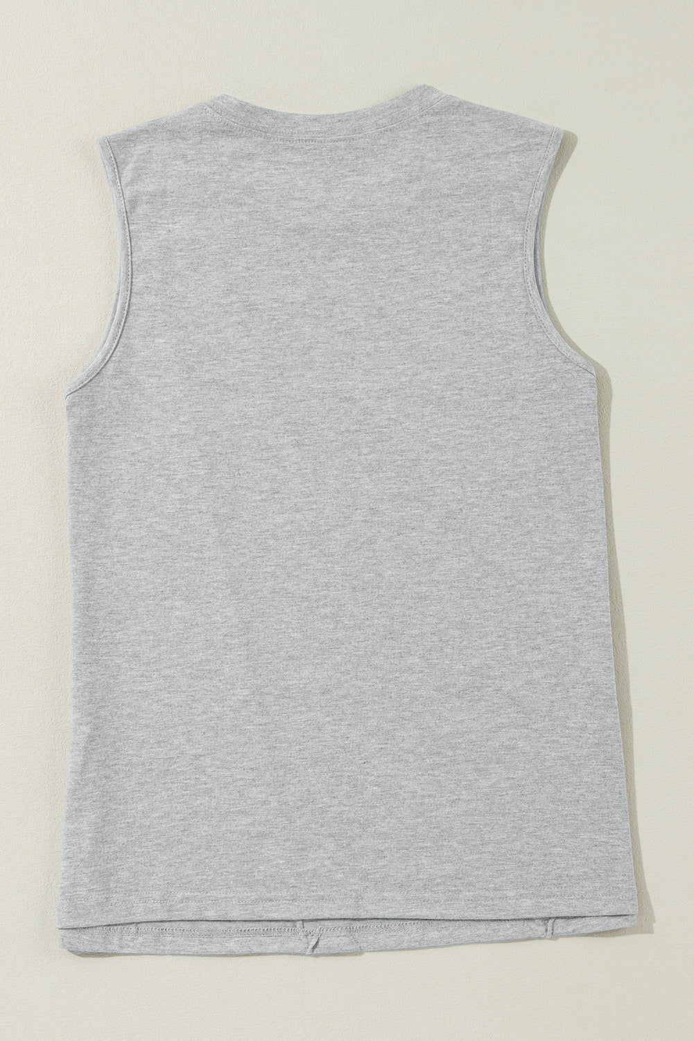 Black Crew Neck Pleated Tank Top