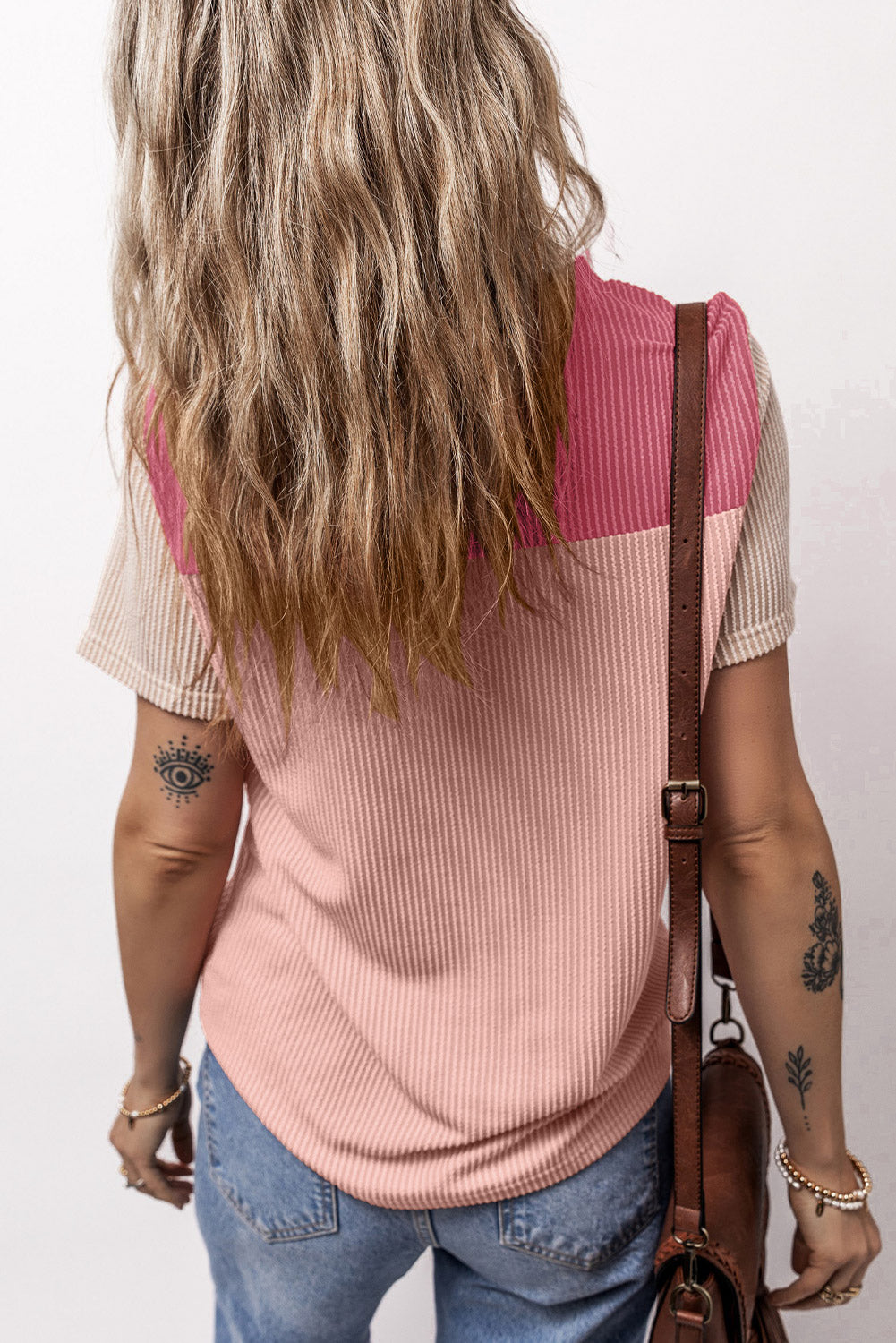 Skobeloff Rib Textured Colorblock T Shirt
