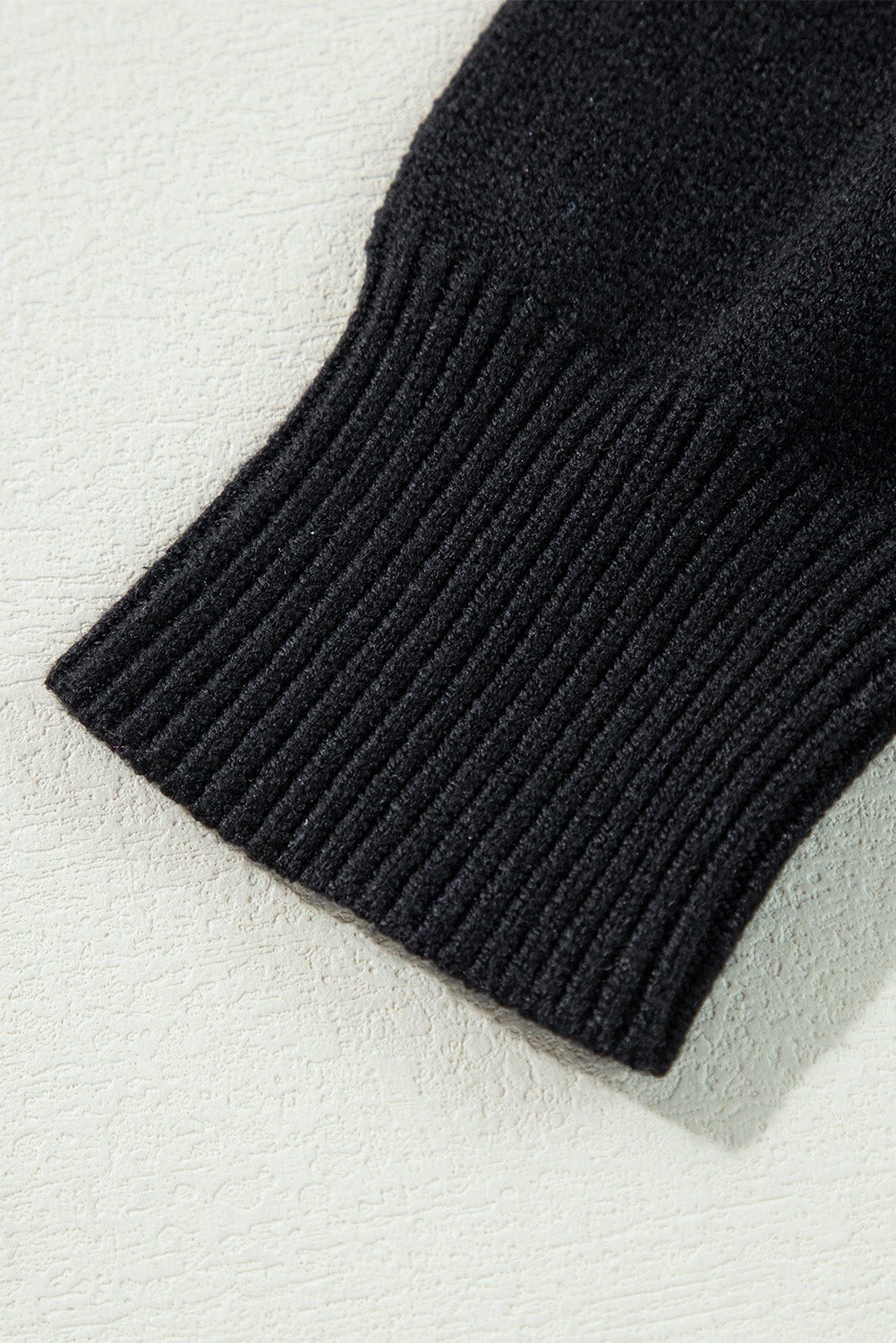 Orange Boo Knitted Pattern Ribbed Edge Drop Shoulder Sweater