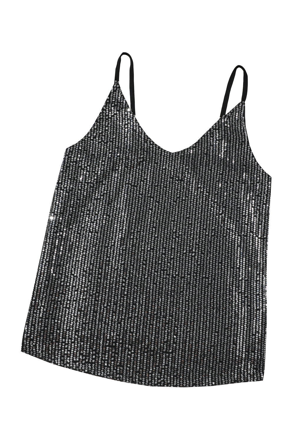 Gray Sequin Tank Top