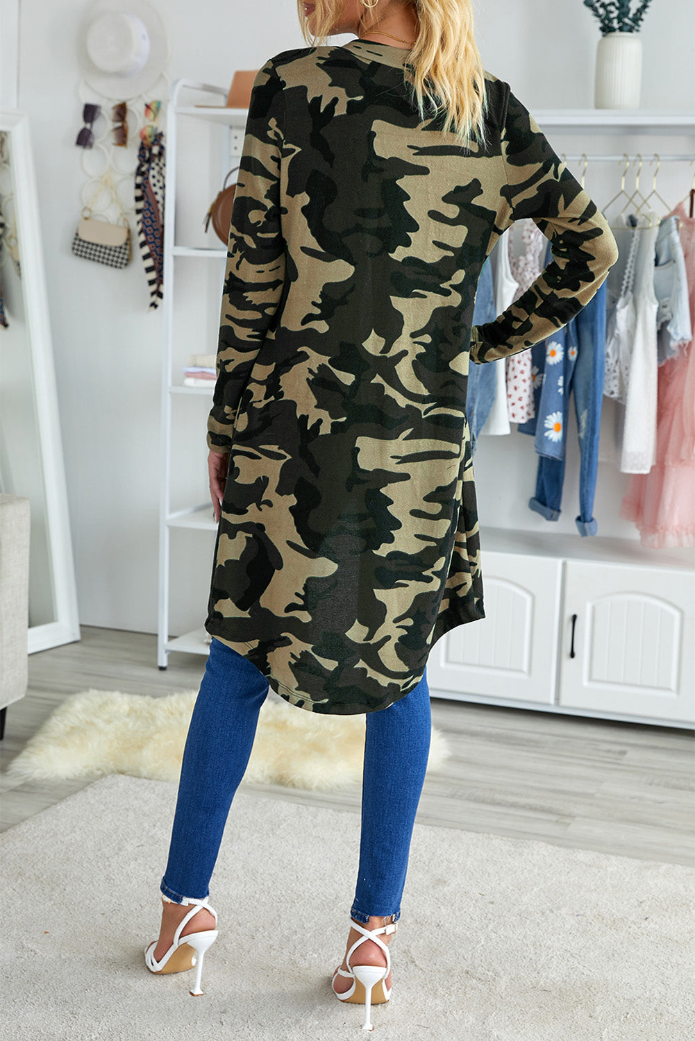 Snake Print Long Cardigan
