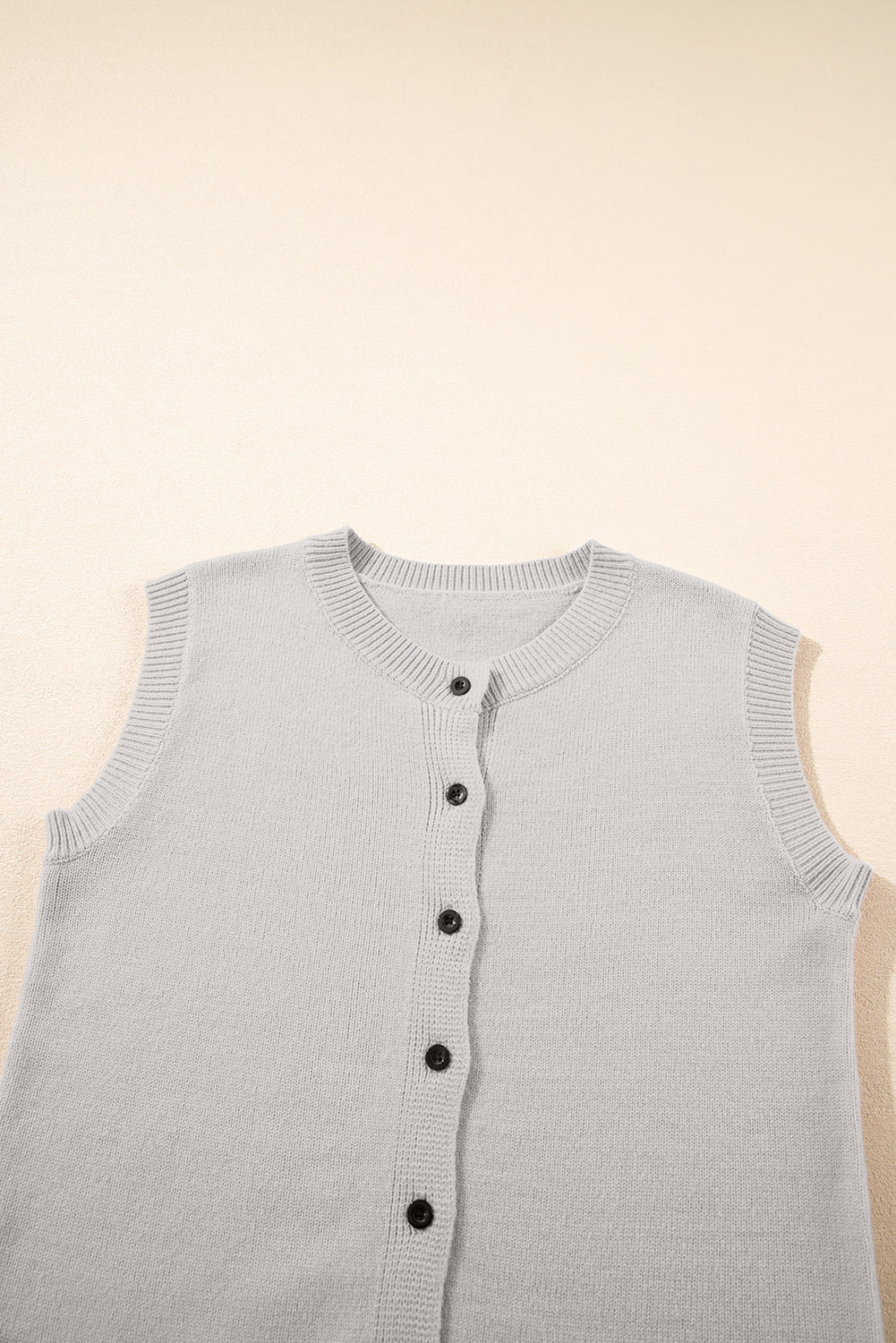 Jet Stream Button Up O Neck Sweater Vest