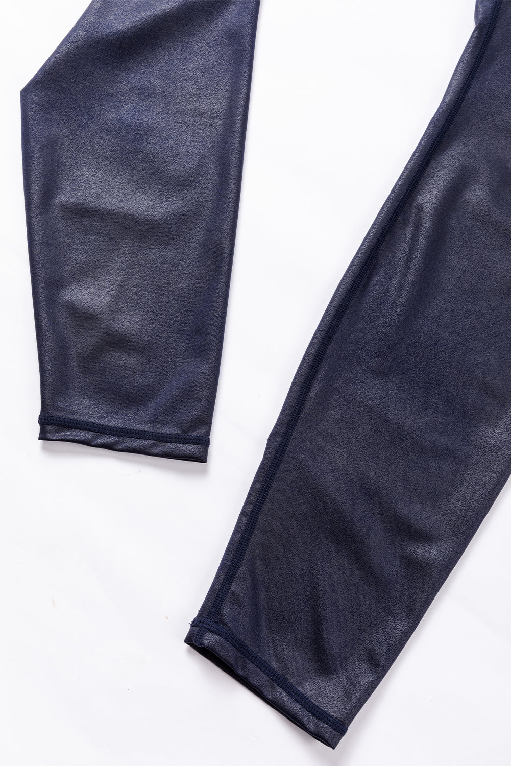 Rose Red Crossed Dip Waist Sleek Leather Leggings
