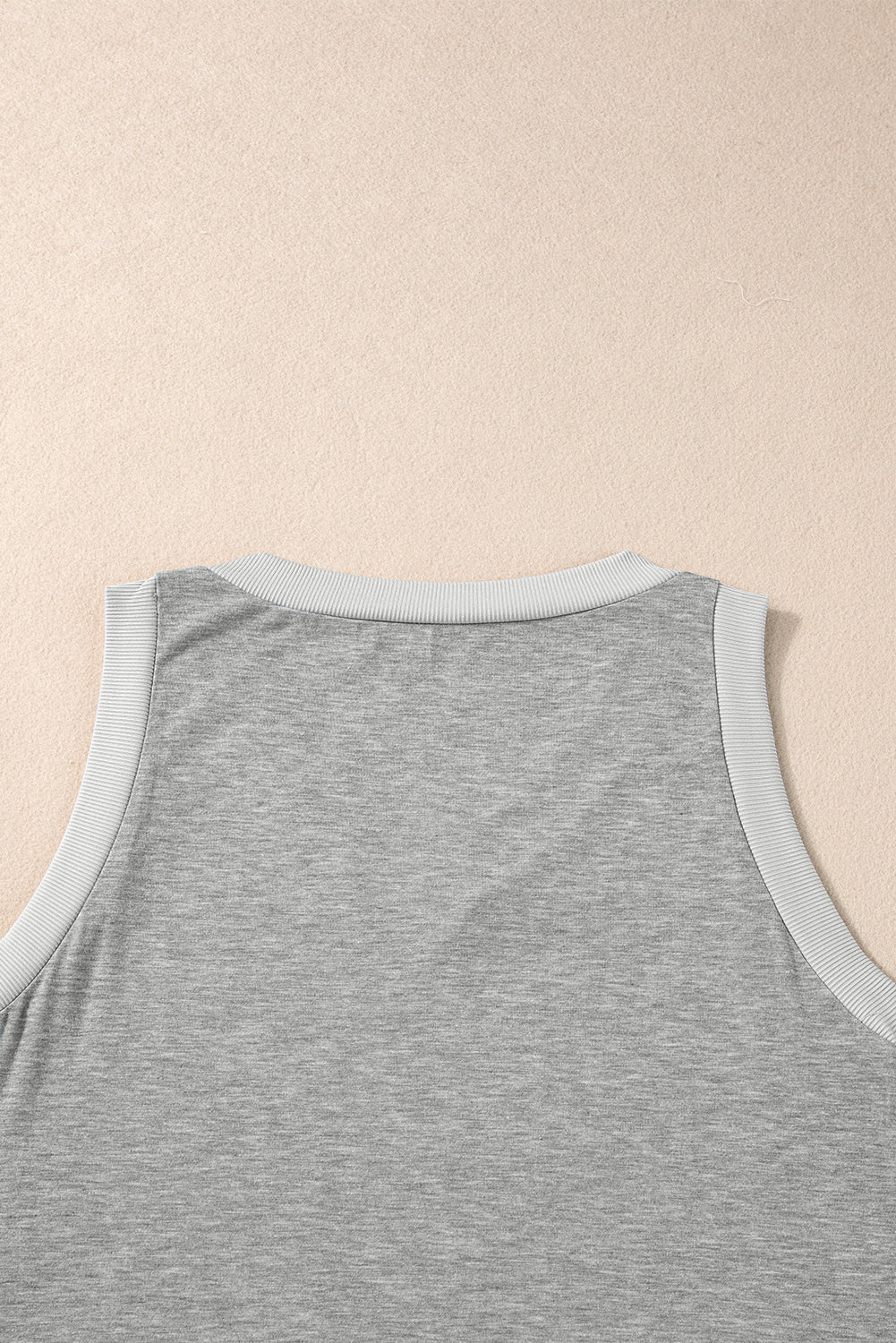 Simply Taupe Ribbed V Neck Tank