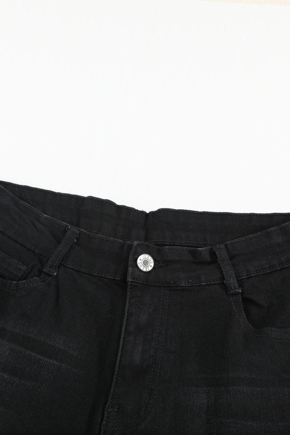 Black Wash Vintage Wide Leg Jeans