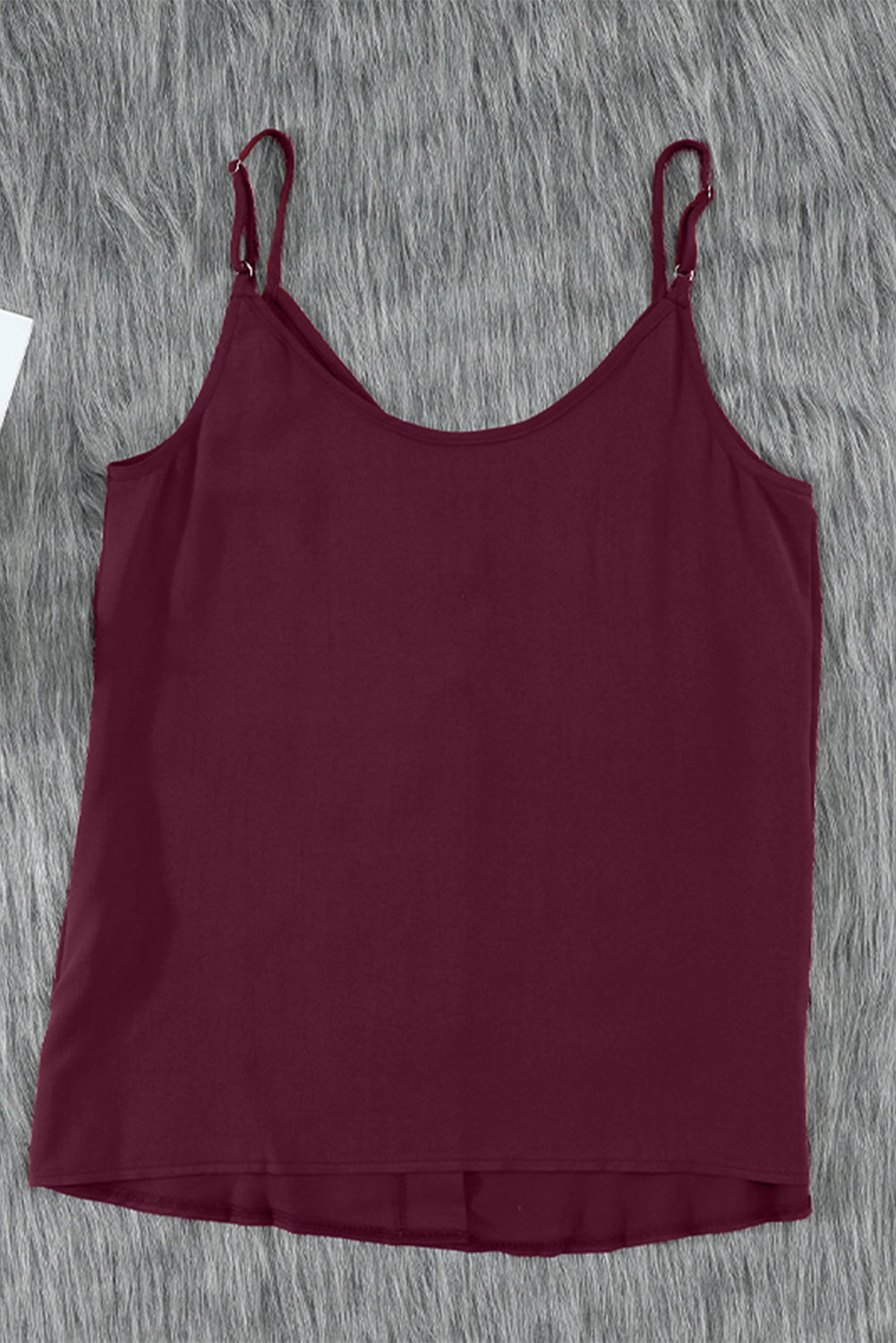 Orange Spaghetti Strap Buttoned Tank Top