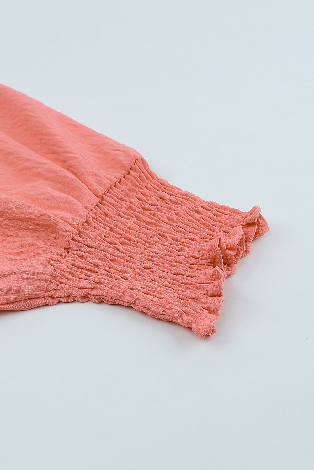 Rose Smocked Wrist Shift Top