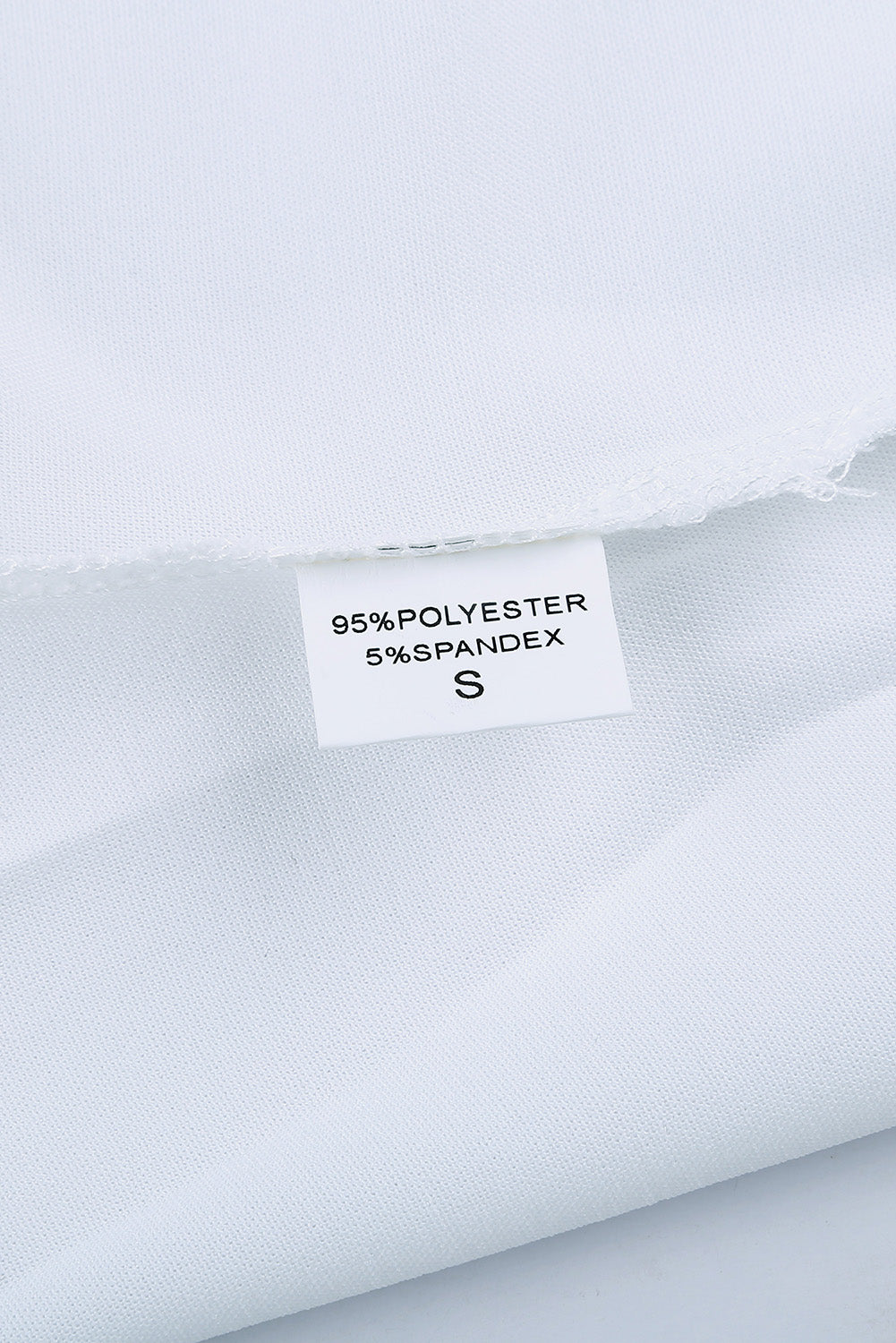 White V Neck 3/4 Sleeve High Low Hem Shirt