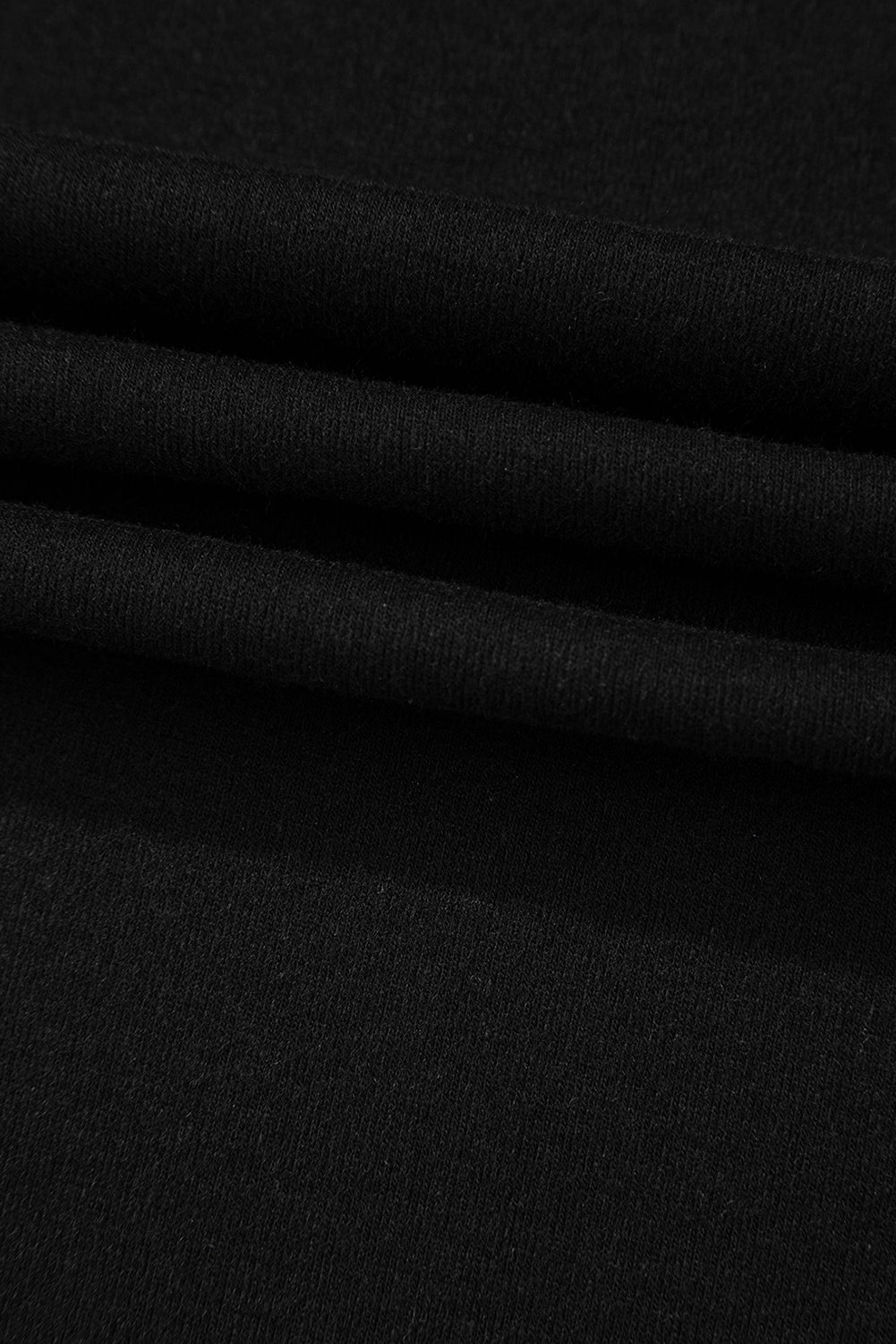 Black Solid Color Open Front Cardigan with Pocket