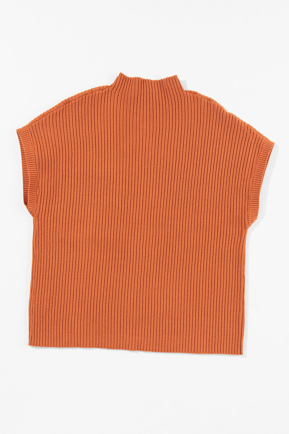 Beau Blue Patch Pocket Ribbed Knit Short Sleeve Sweater