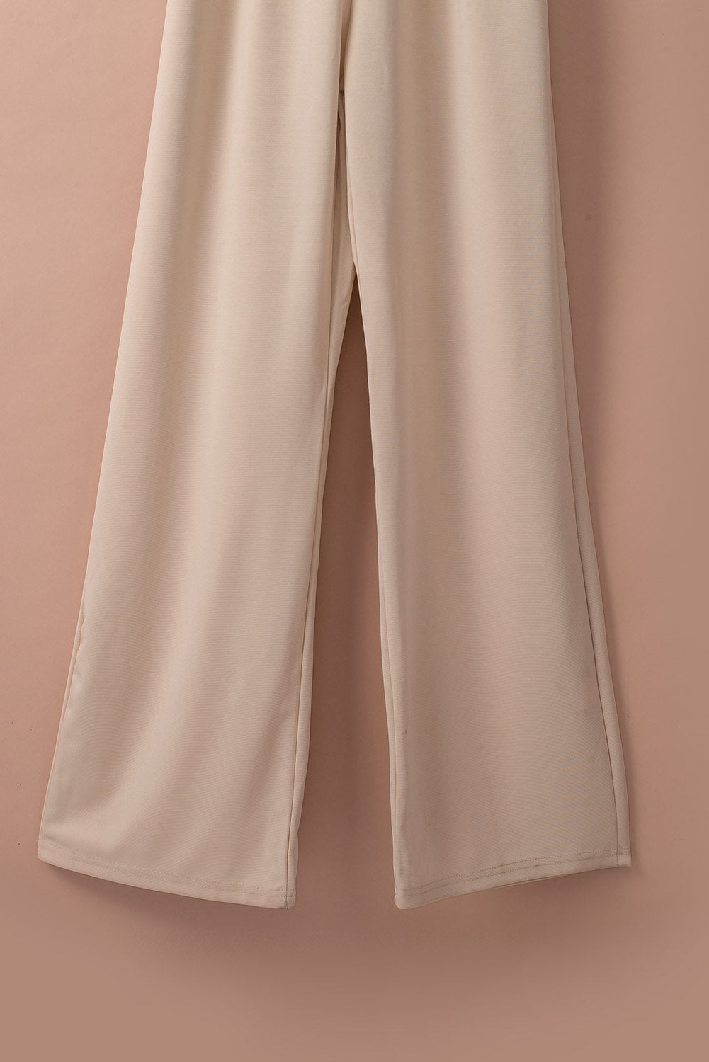 Blue Bracelet Sleeve Waist Tie Wide Leg Jumpsuit