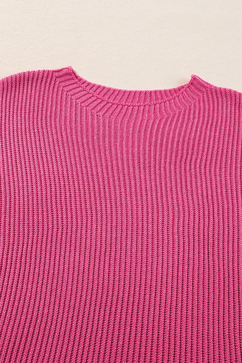 Haze Blue Short Sleeve Side Slit Oversized Sweater