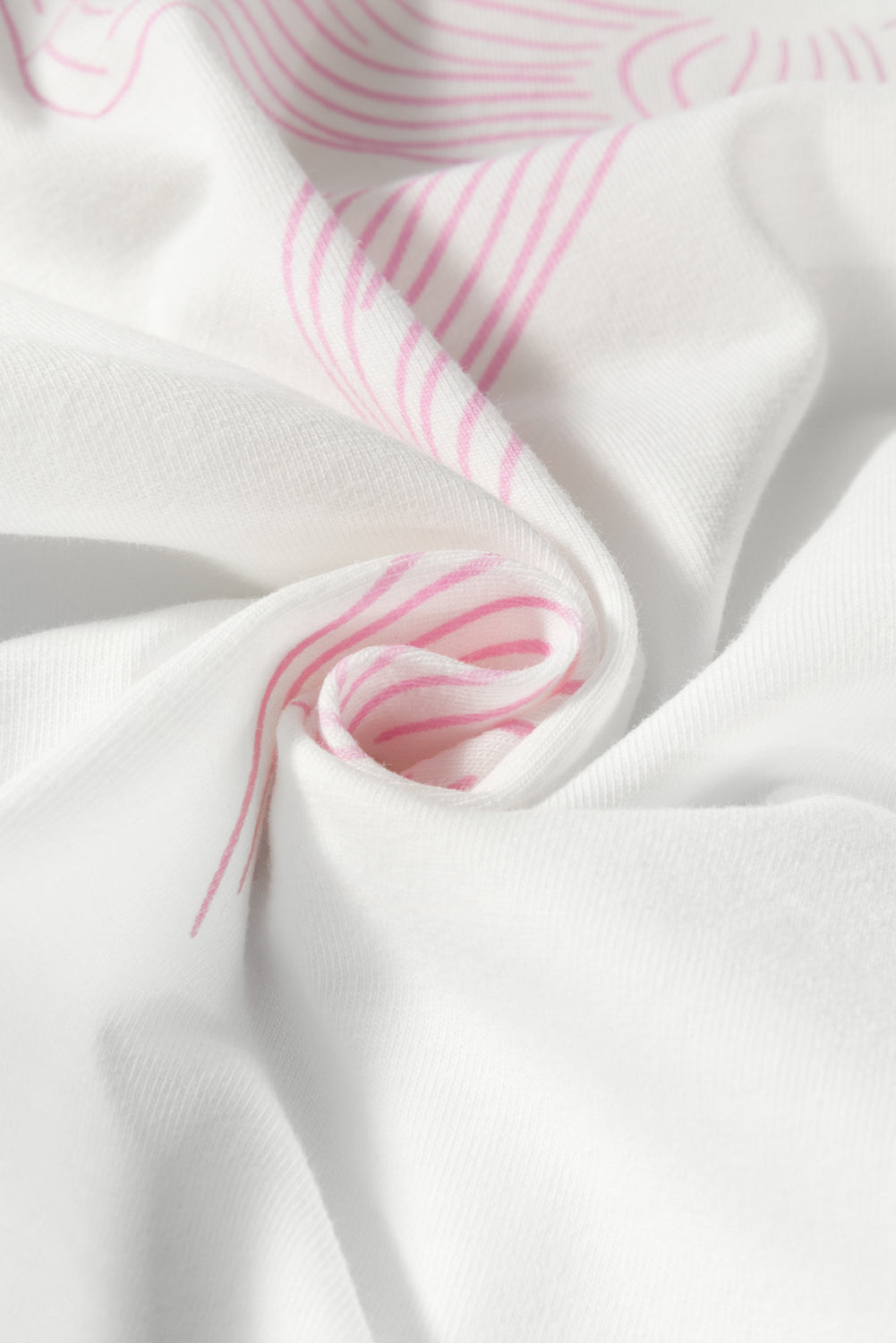 Pink Bow Knot Print Loose Fit Two Piece Casual Lounge Set