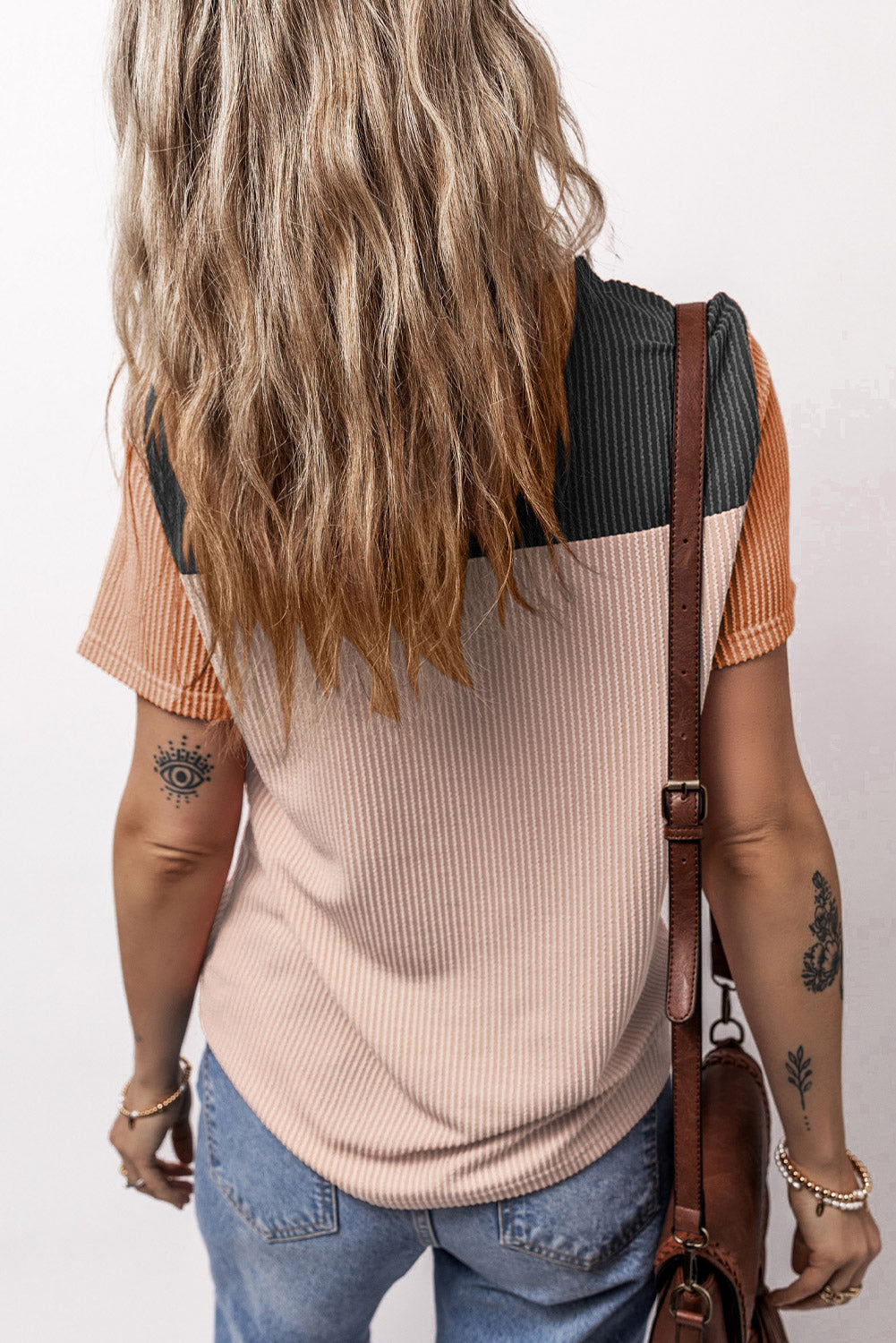 Skobeloff Rib Textured Colorblock T Shirt