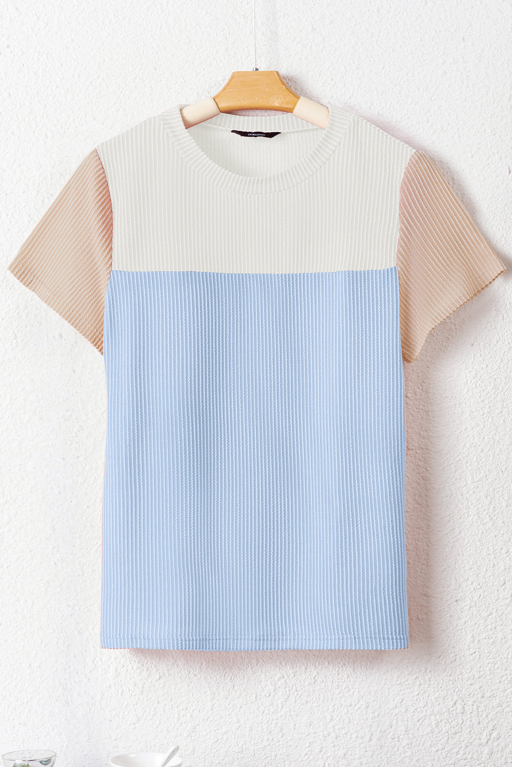 Skobeloff Rib Textured Colorblock T Shirt
