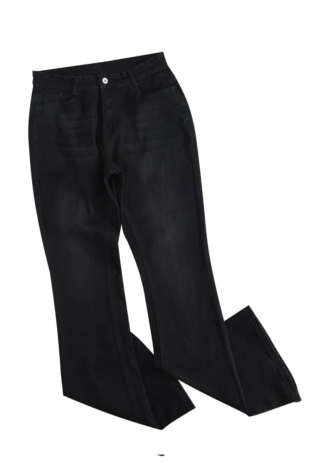 Black Wash Vintage Wide Leg Jeans