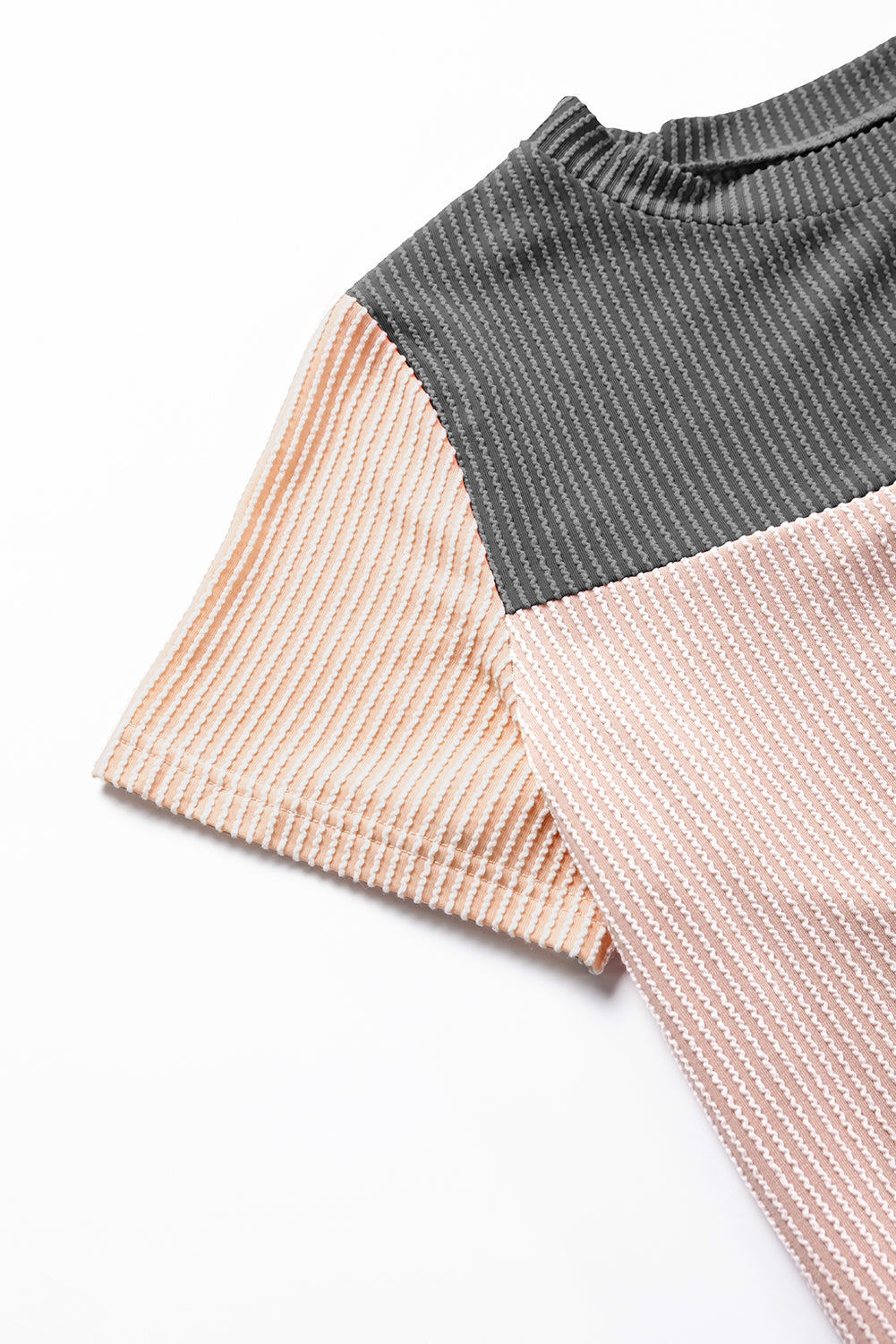 Skobeloff Rib Textured Colorblock T Shirt