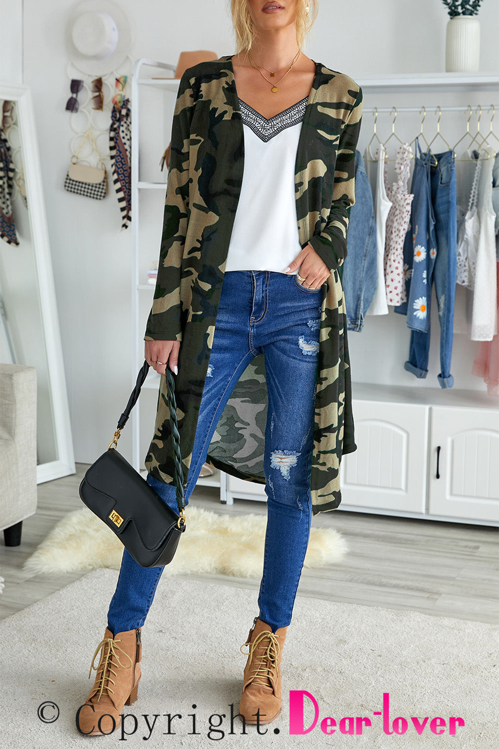 Snake Print Long Cardigan
