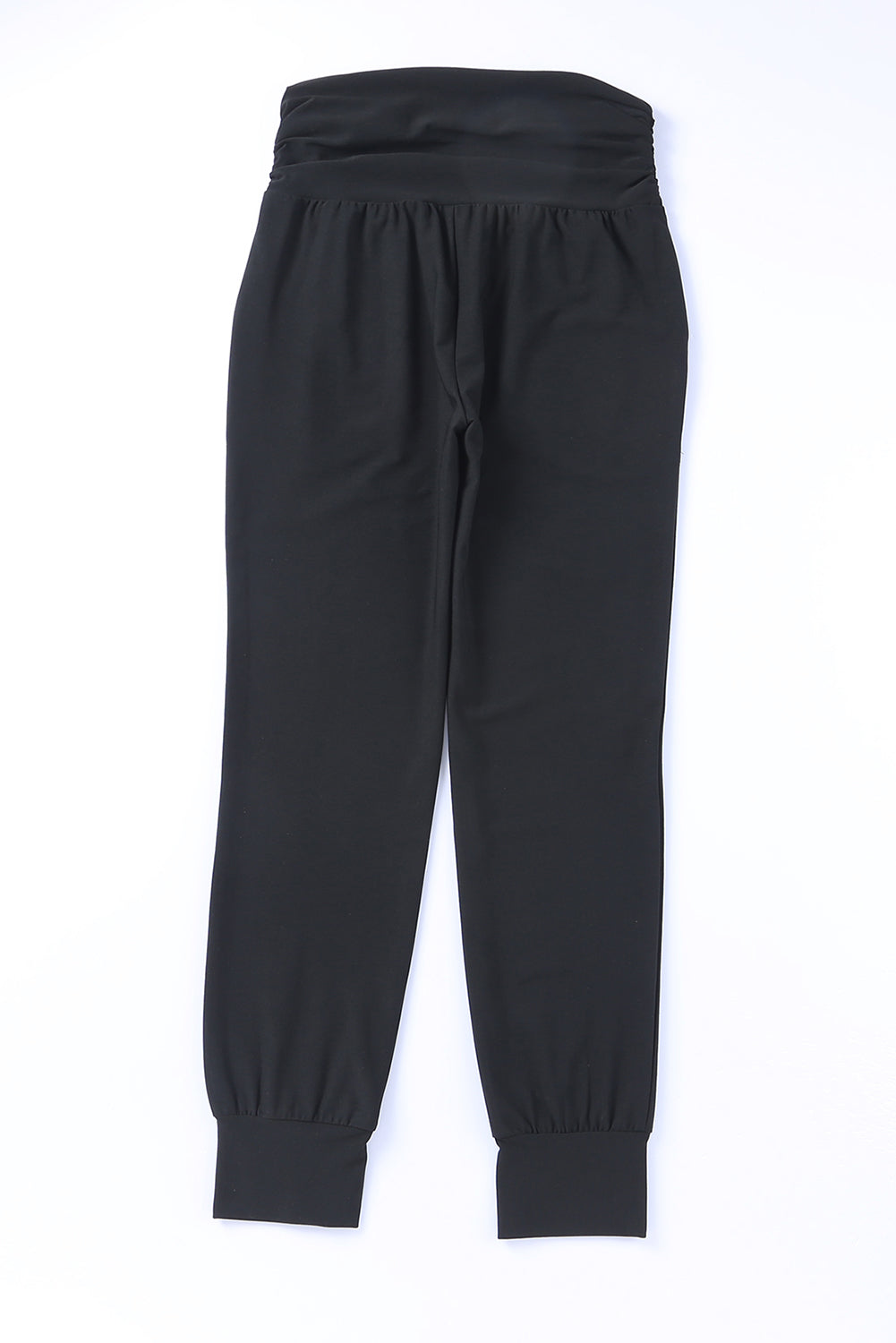 Gray High Waist Pleated Pocket Leggings