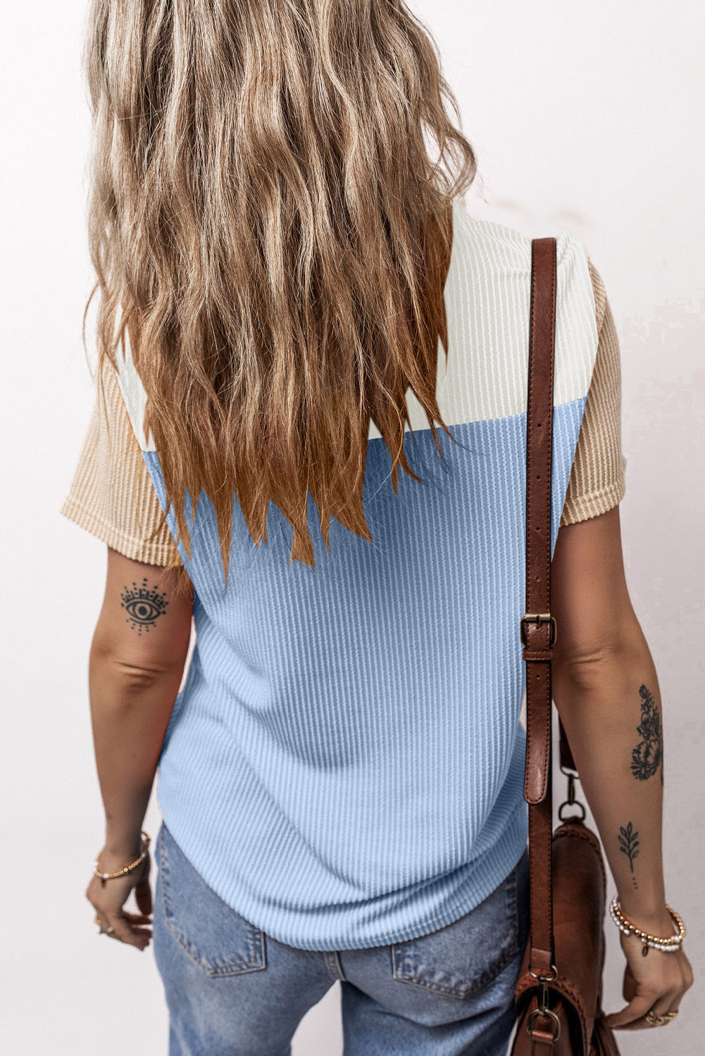 Skobeloff Rib Textured Colorblock T Shirt
