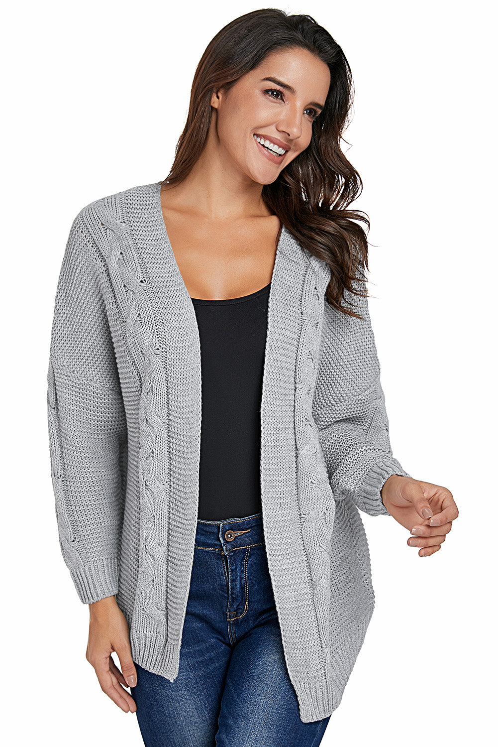 Olive Chunky Wide Long Sleeve Knit Cardigan
