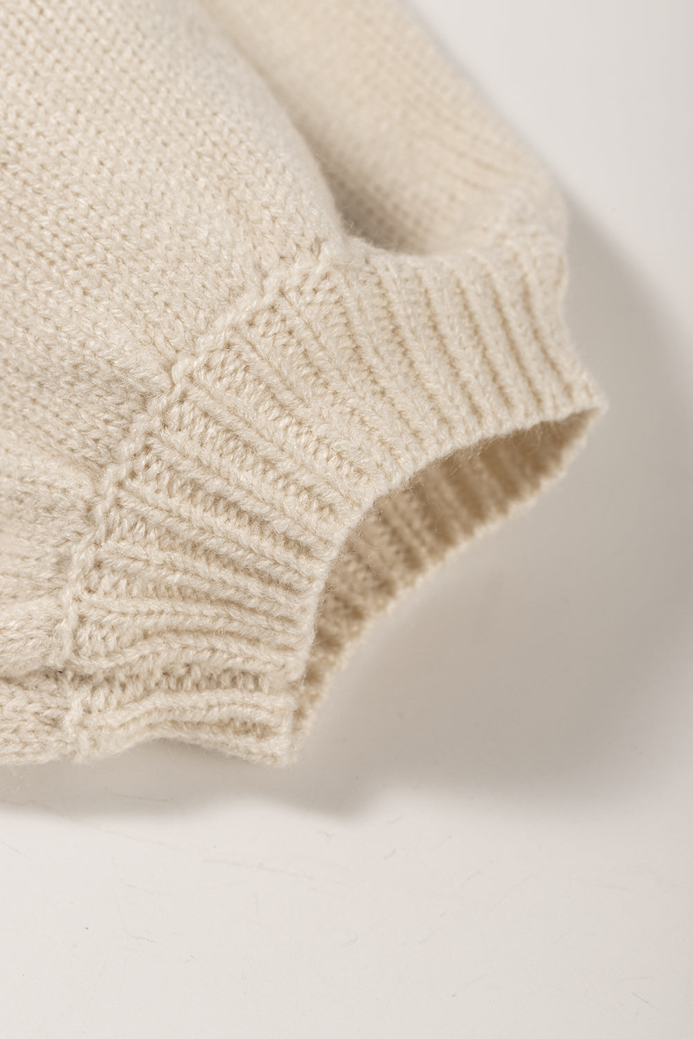 Bonbon Neutral Colorblock Tie Back Sweater