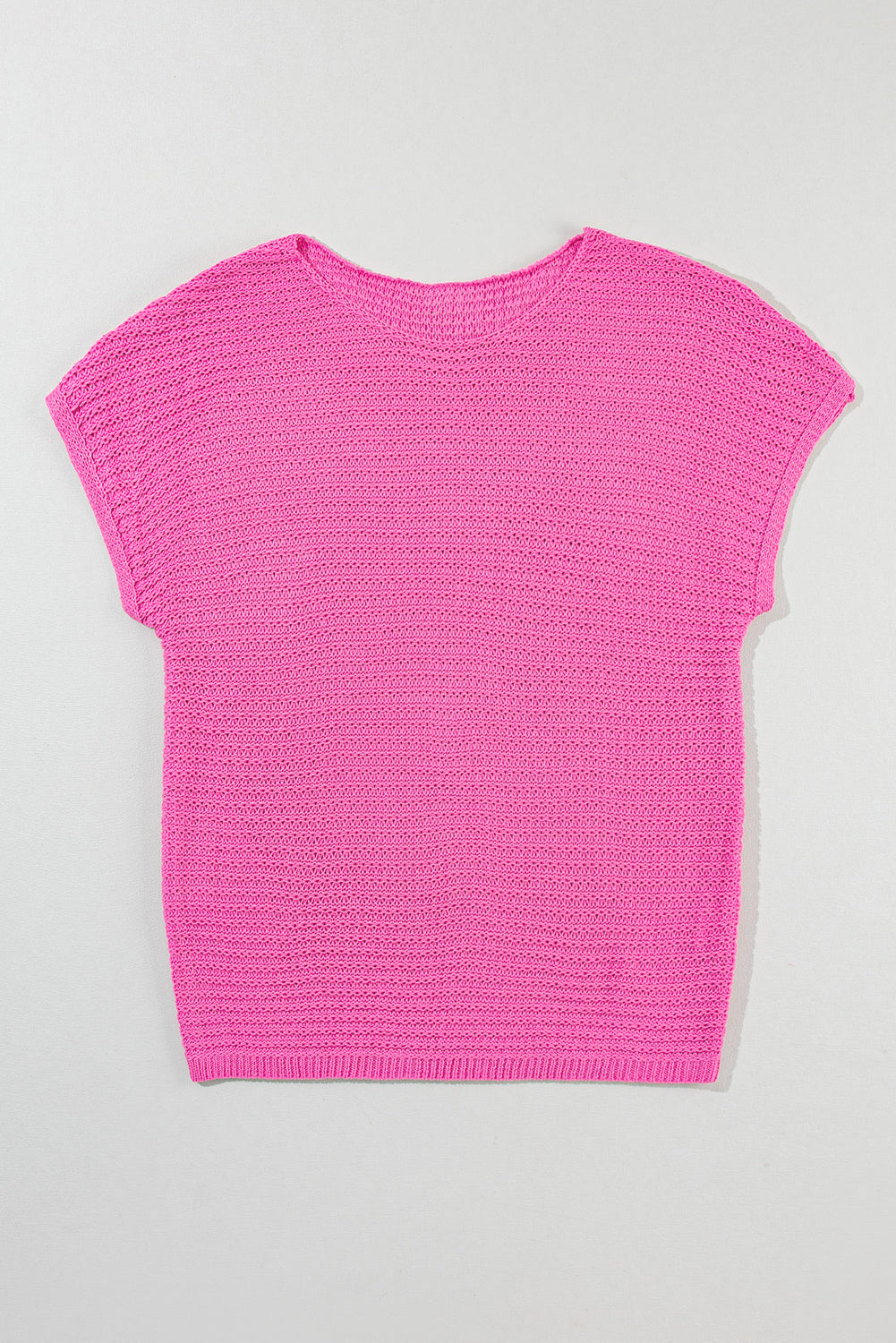 Ginger Solid Loose Knit Short Dolman Sleeve Sweater