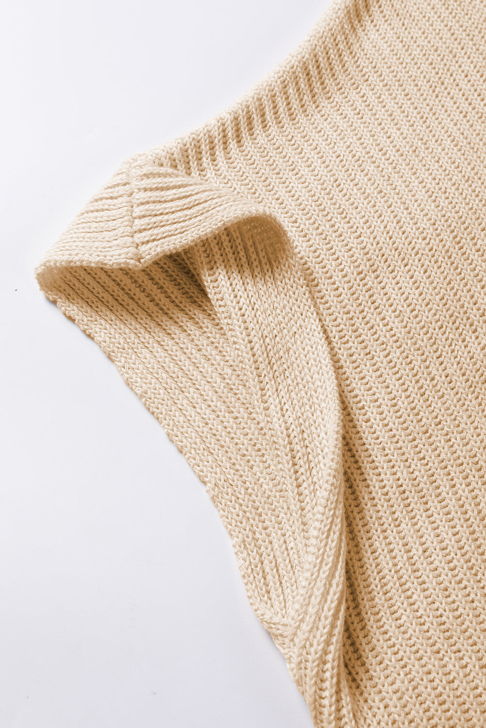 Haze Blue Short Sleeve Side Slit Oversized Sweater