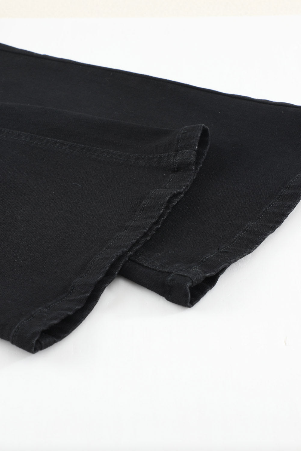 Black Wash Vintage Wide Leg Jeans