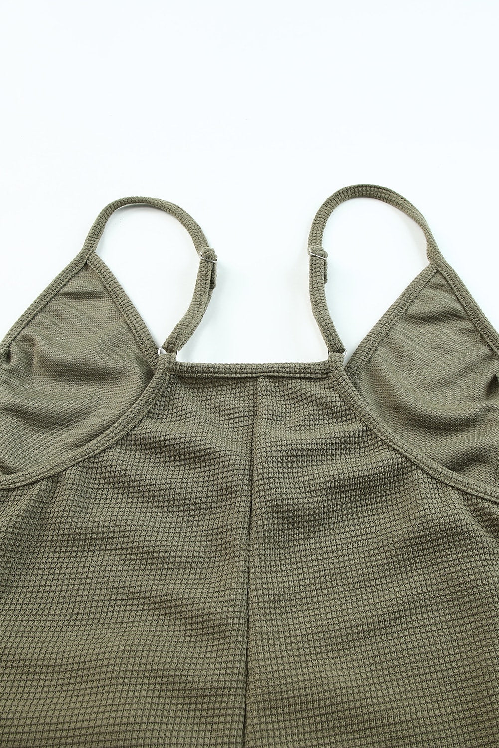 Gray Textured Sleeveless V-Neck Pocketed Casual Jumpsuit