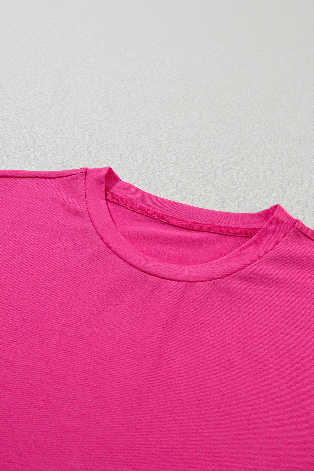 Khaki Casual Plain Crew Neck Tee