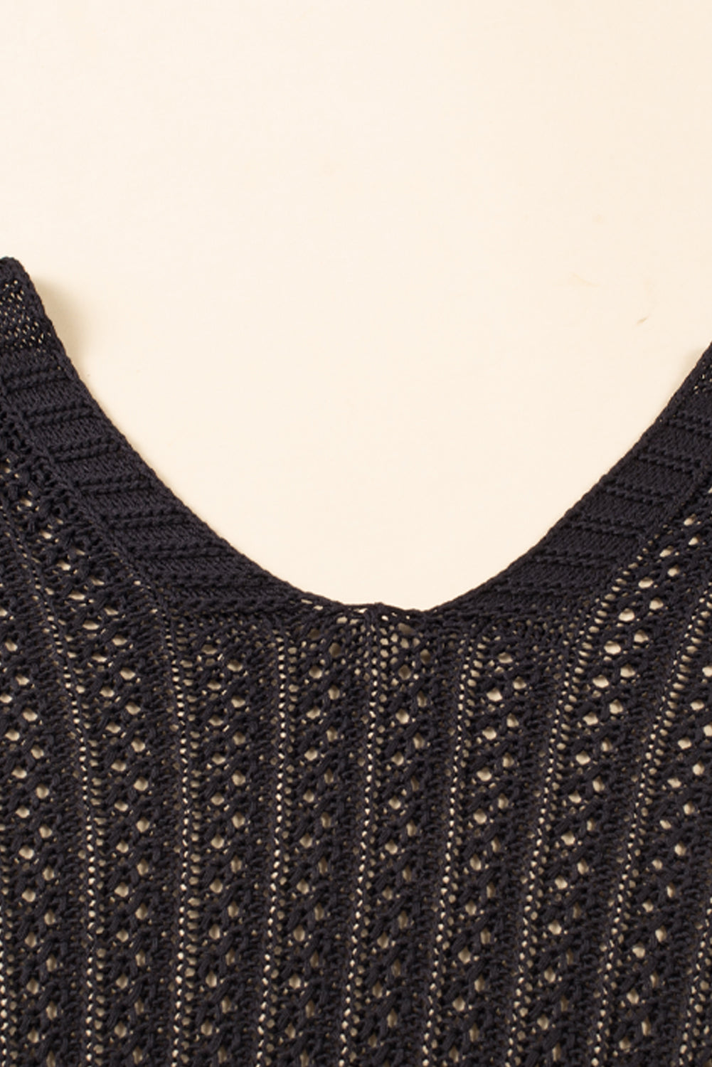 Sky Blue Hollow-out Bracelet Sleeve Knit Cardigan