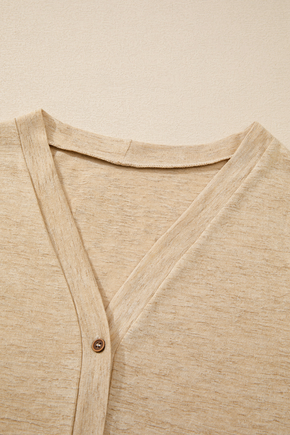 Solid Color Open-Front Buttons Cardigan