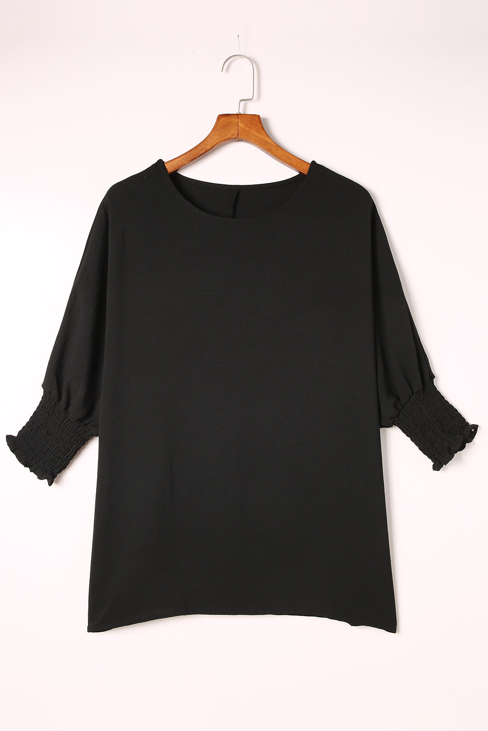 Rose Smocked Wrist Shift Top