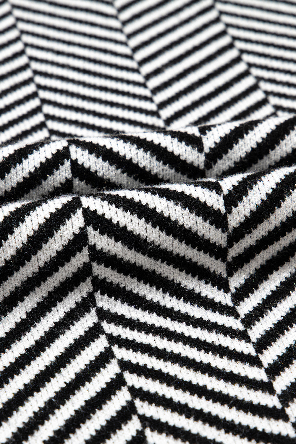 Coffee Contrast Edge Crew Neck Drop Shoulder Sweater