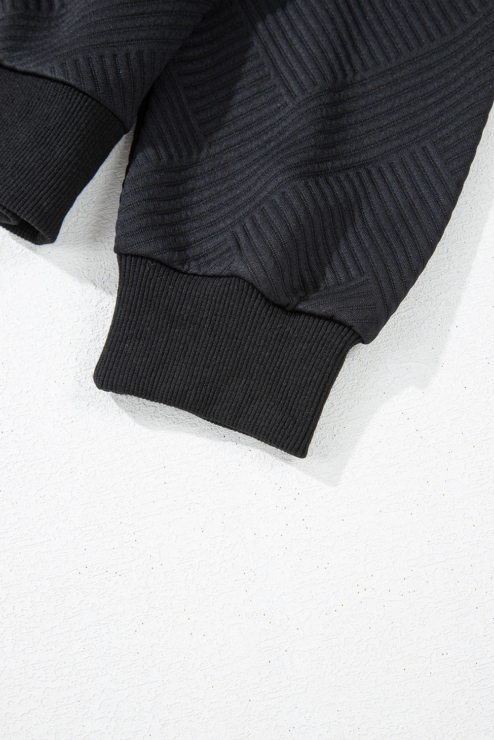Myosotis Solid Textured Stand Neck Zipper Bomber Jacket